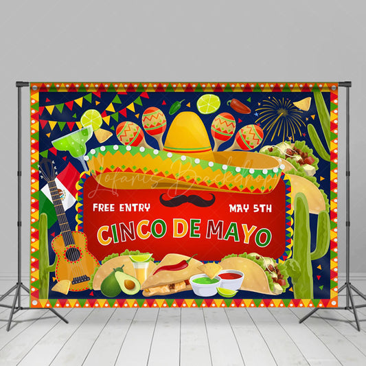 Lofaris May 5th Festival Mexico Dance Music Holiday Backdrop