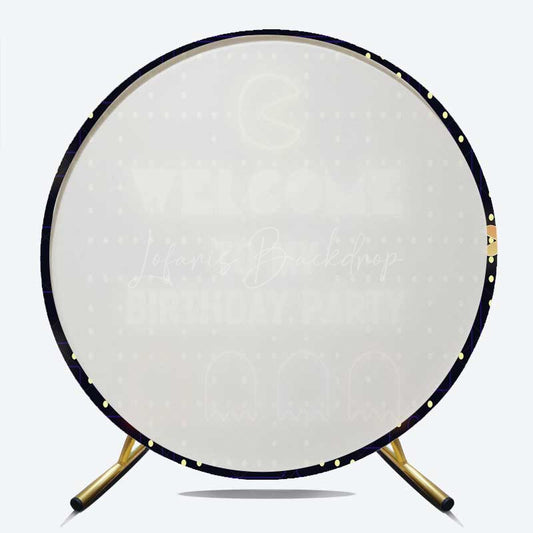 Lofaris Maze Game Retro Birthday Boy Round Backdrop