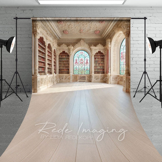 Lofaris Medieval Retro Bookshelf Fancy Room Sweep Backdrop