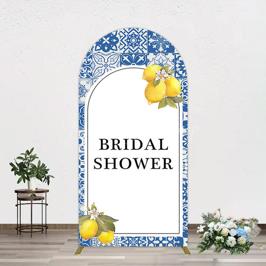 Lofaris Mediterranean Lemon Bridal Shower Party Arch Backdrop