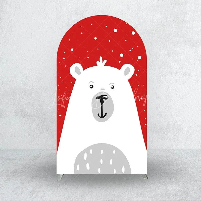 Lofaris Merry Christmas Santa Claus Arch Backdrop Cute Cartoon Ho Holiday Party Photo Booth Decor