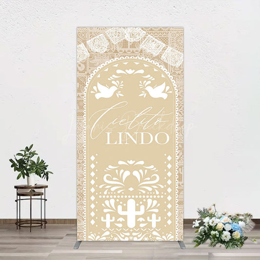 Lofaris Mexican Beige Cielito Lindo Birthday Rectangle Backdrop