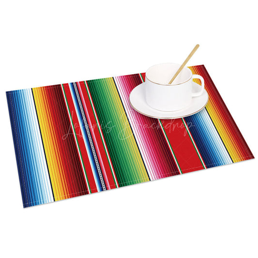 Lofaris Mexican Carnival Bright Color Set of 4 Placemats