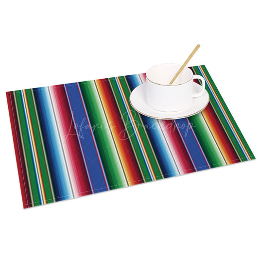 Lofaris Mexican Carnival Dark Colors Set of 4 Placemats