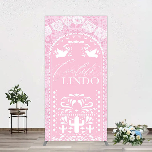 Lofaris Mexican Pink Cielito Lindo Birthday Rectangle Backdrop