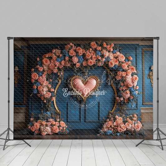 Lofaris Middle Heart Floral Arch Sweet Wedding Photo Backdrop