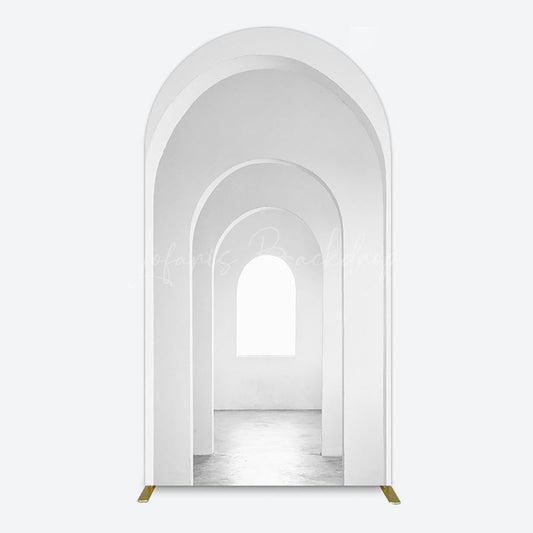 Lofaris Minimalism White Arcade Architecture Arch Backdrop