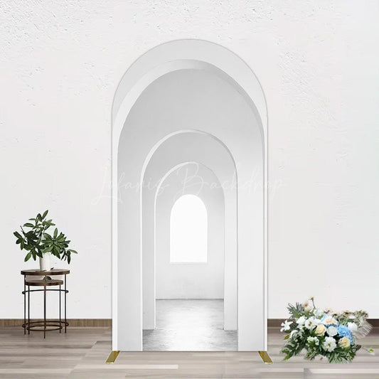 Lofaris Minimalism White Arcade Architecture Arch Backdrop