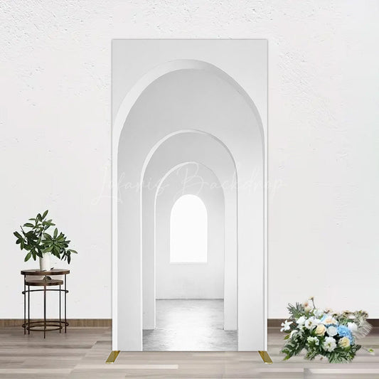 Lofaris Minimalism White Arcade Rectangleitecture Rectangle Backdrop