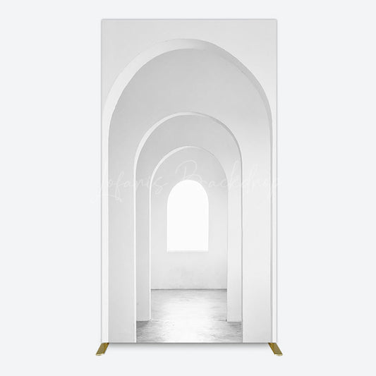 Lofaris Minimalism White Arcade Rectangleitecture Rectangle Backdrop