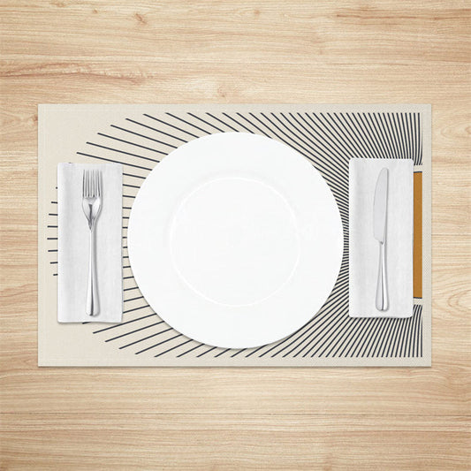 Lofaris Minimalist Abstract Sunburst Rays Set Of 4 Placemats