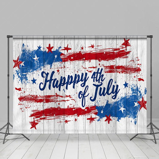 Lofaris Minimalist American Flag Wooden Holiday Backdrop