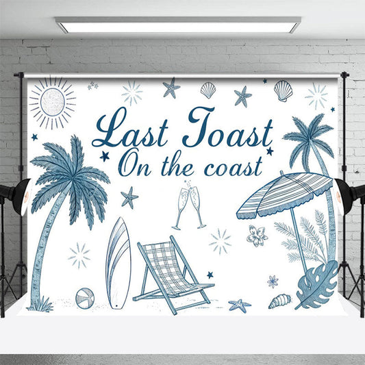 Lofaris Minimalist Summer Last Toast On The Coast Backdrop