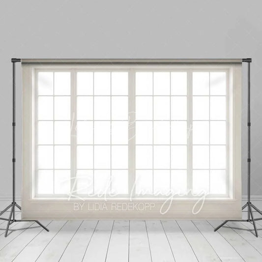 Lofaris Minimalist White Window Photography Backdrop Bright Indoor Studio Portrait Background Elegant Home Decor