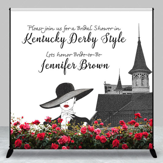 Lofaris Miss Kentucky Derby Custom Bridal Shower Backdrop