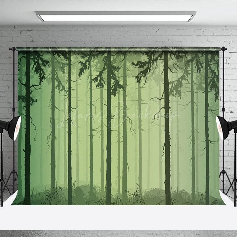Lofaris Misty Forest Horror Scary Theme Photography Backdrop
