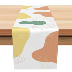 Lofaris Modern Abstract Table Runner with Random Lines Minimalist Geometric Pattern Simple and Chic Kitchen Decor