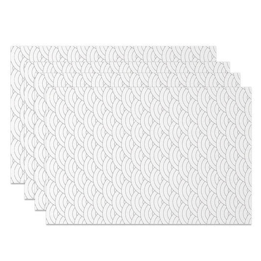 Lofaris Modern Black and White Striped Placemats Set of 4 Minimalist Geometric Line Art for Kitchen Dining Table