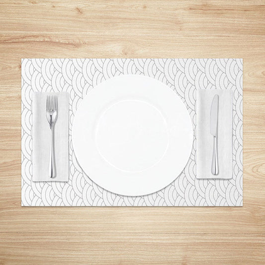 Lofaris Modern Black and White Striped Placemats Set of 4 Minimalist Geometric Line Art for Kitchen Dining Table