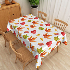 Lofaris Modern Maple Leaf Rectangle Tablecloth for Autumn Fall and Canadian Themed Holiday Decorations