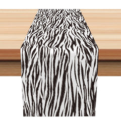 Lofaris Modern Minimalist Table Runner with Black Irregular Stripes for Contemporary and Scandinavian Kitchen