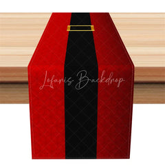 Lofaris Modern Santa Belt Table Runner Minimalist Red and Black Christmas Holiday Decor
