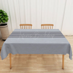 Lofaris Modern Simple Grey Stripe Rectangle Tablecloth for Minimalist Farmhouse Kitchen and Everyday Dining