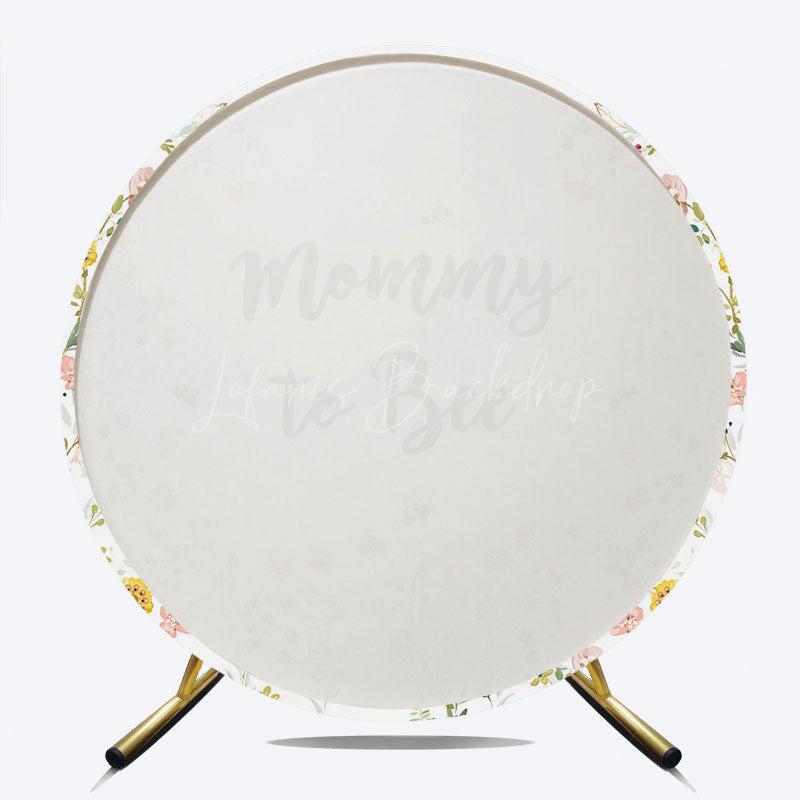 Lofaris Mommy to Bee Round Backdrop for Baby Shower Wildflower and Honey Garden Theme What Will it Party Decor