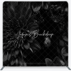 Lofaris Moody Dark Floral Chrysanthemum Square Double-Sided Backdrop Gothic Vintage Flower Photography Background