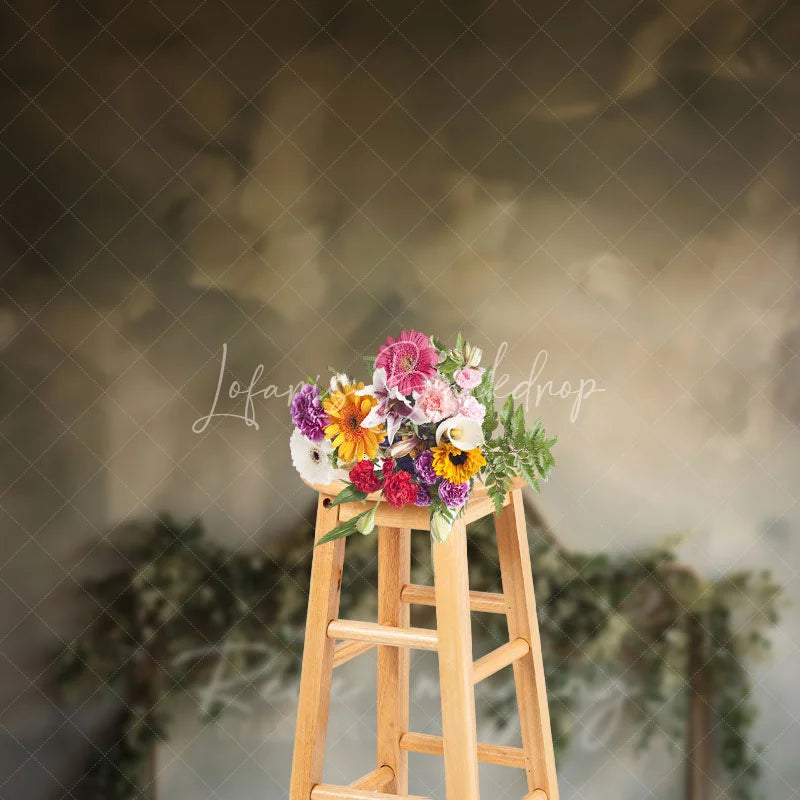Lofaris Moody Sky and Eucalyptus Headboard Backdrop Ethereal Greenery Frame Photography Background