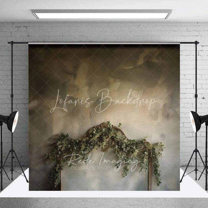 Lofaris Moody Sky and Eucalyptus Headboard Backdrop Ethereal Greenery Frame Photography Background