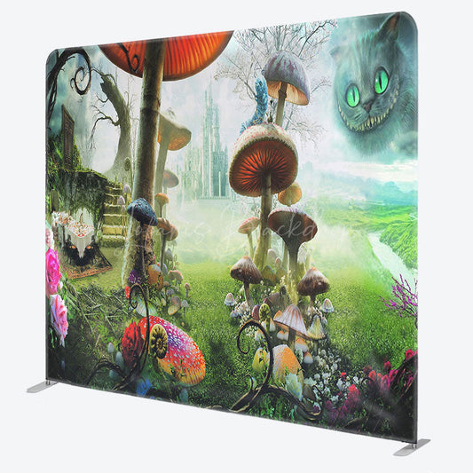 Lofaris Mushroom Fairy Tale Forest Square Tension Backdrop
