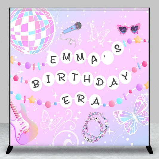 Lofaris Musical Rainbow Custom Name Birthday Era Backdrop