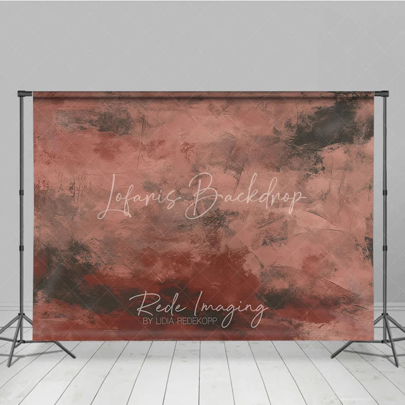 Lofaris Muted Reddish Brown Dark Grey Abstract Photography Backdrop Textured Vintage Grunge Style for Studio Portraits