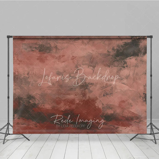 Lofaris Muted Reddish Brown Dark Grey Abstract Photography Backdrop Textured Vintage Grunge Style for Studio Portraits