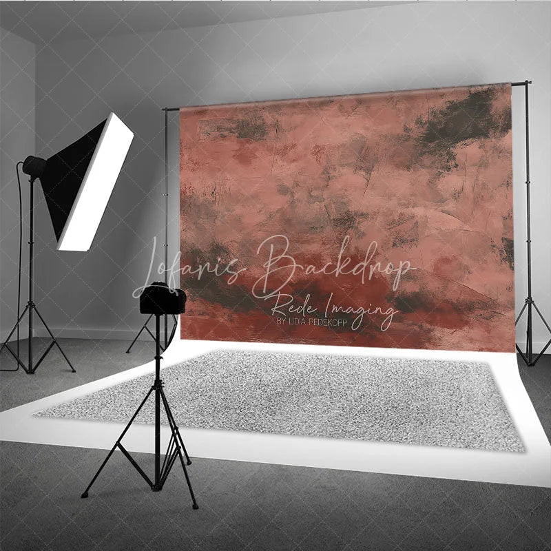 Lofaris Muted Reddish Brown Dark Grey Abstract Photography Backdrop Textured Vintage Grunge Style for Studio Portraits