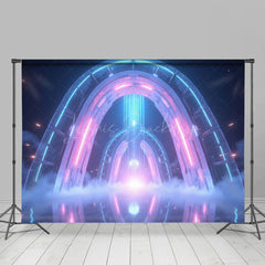 Lofaris Mystical Future Portal Neon Lights Mist Backdrop