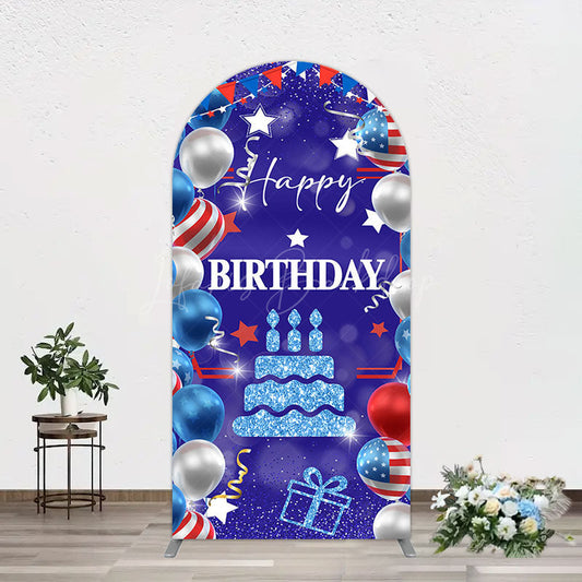 Lofaris National Flag Balloons Sweet Birthday Arch Backdrop