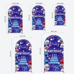 Lofaris National Flag Balloons Sweet Birthday Arch Backdrop
