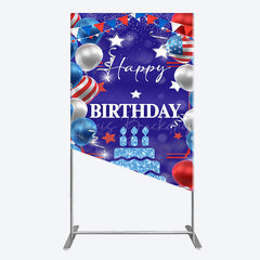 Lofaris National Flag Balloons Sweet Birthday Rectangle Backdrop