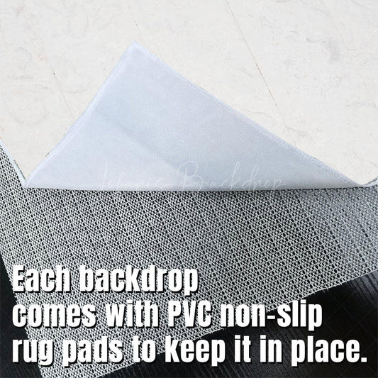 Lofaris Natural Marble White Tiles Fabric Floor Backdrop