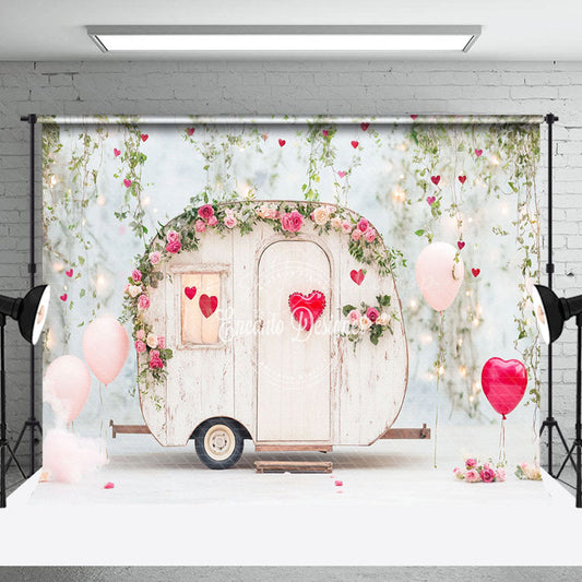 Lofaris Natural Plant Rose Motorhome Valentines Day Backdrop