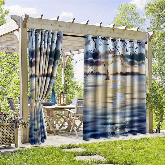 Lofaris Navigation View Waterproof Printed Outdoor Curtains