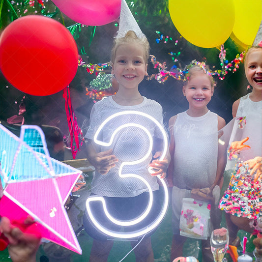 Lofaris 24inch Neon Sign LED Number For Birthday Party Decor