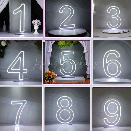 Lofaris 24inch Neon Sign LED Number For Birthday Party Decor
