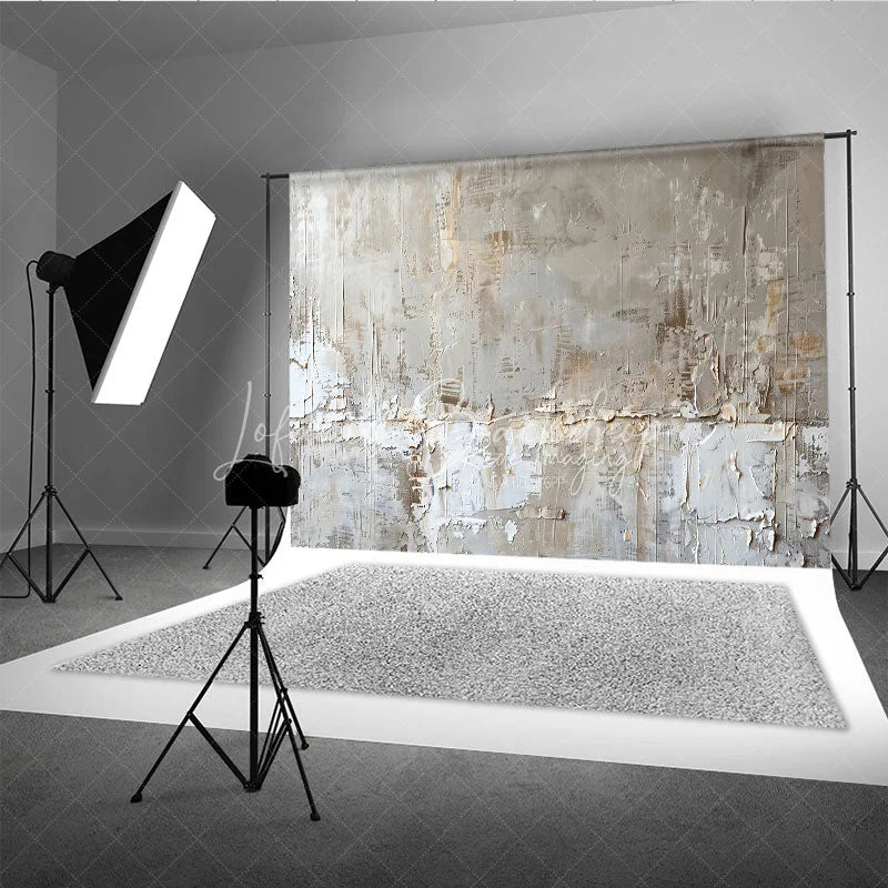 Lofaris Neutral Beige Cream Abstract Textured Photography Backdrop Distressed Wall Art Photo Studio Background
