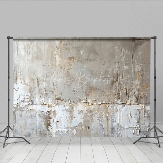 Lofaris Neutral Beige Cream Abstract Textured Photography Backdrop Distressed Wall Art Photo Studio Background
