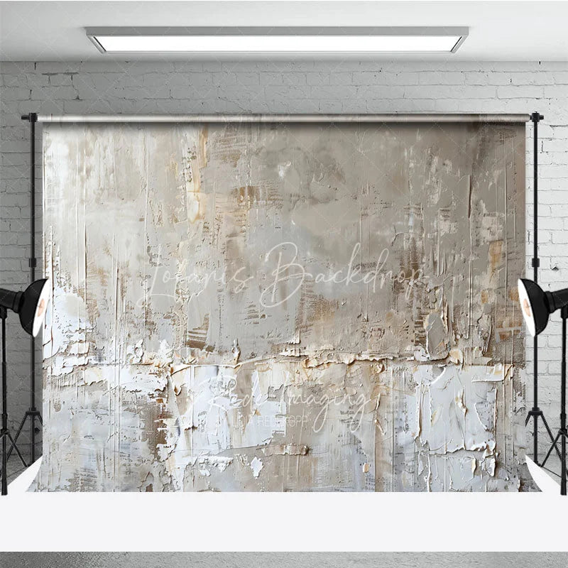 Lofaris Neutral Beige Cream Abstract Textured Photography Backdrop Distressed Wall Art Photo Studio Background