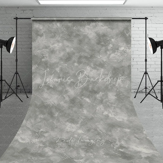 Lofaris Neutral Gray Textured Abstract Sweep Backdrop Hand-painted Plaster Effect for Professional Studio Photography