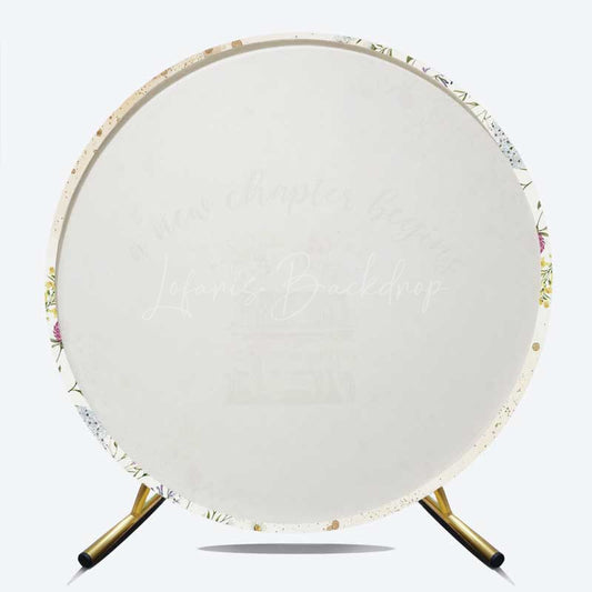 Lofaris New Chapter Begin Floral Round Bridal Shower Cover